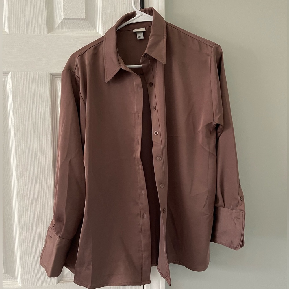 A New Day satin button up